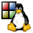 [Windows & Tux icon]